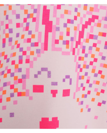 Kids Atelier-Billieblush-Pink Pixel Bunny Sweater Dress
