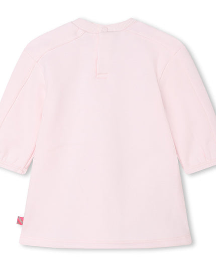 Kids Atelier-Billieblush-Pink Pixel Bunny Sweater Dress