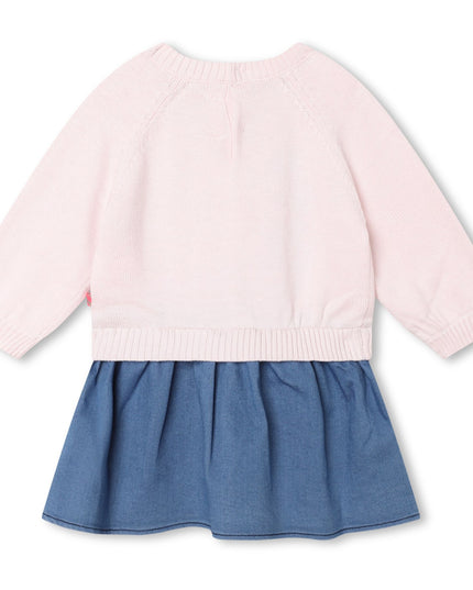 Kids Atelier-Billieblush-Pink Snail Knit Dress