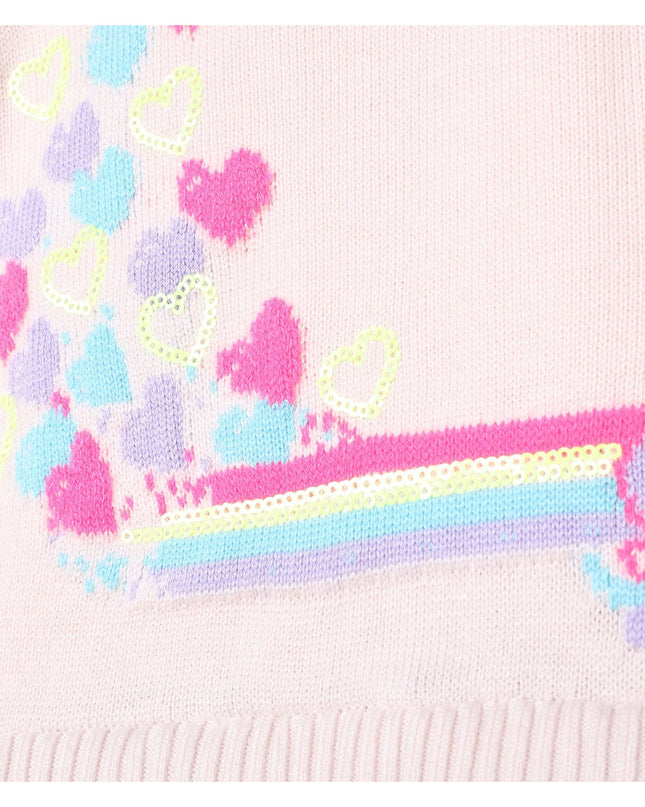 Kids Atelier-Billieblush-Pink Snail Knit Dress