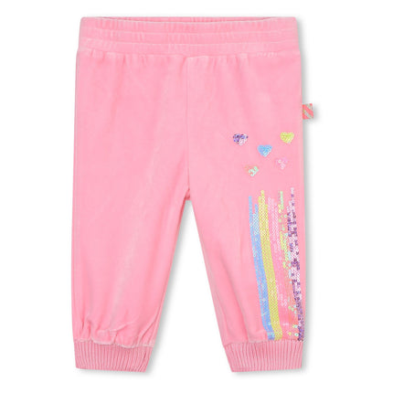 Kids Atelier-Billieblush-Pink Rainbow Side Stripe Sweatpants