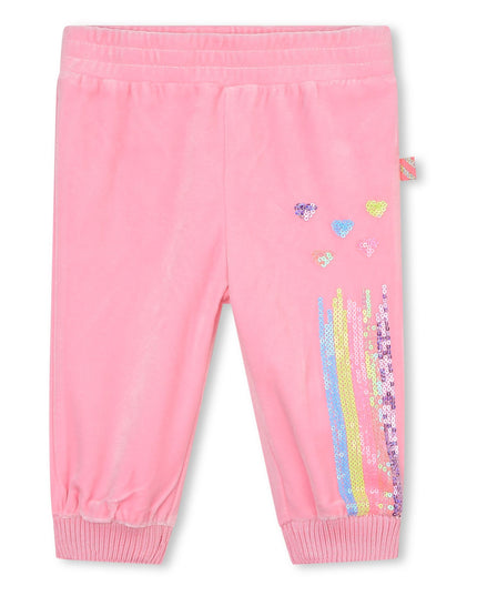 Kids Atelier-Billieblush-Pink Rainbow Side Stripe Sweatpants