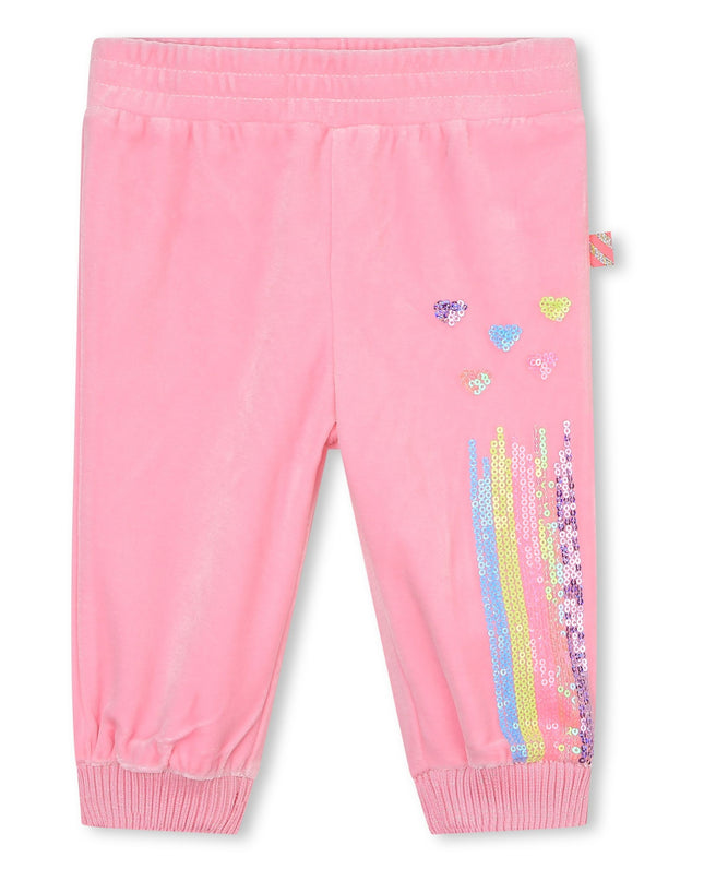 Kids Atelier-Billieblush-Pink Rainbow Side Stripe Sweatpants