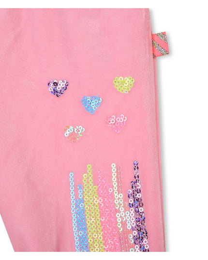 Kids Atelier-Billieblush-Pink Rainbow Side Stripe Sweatpants