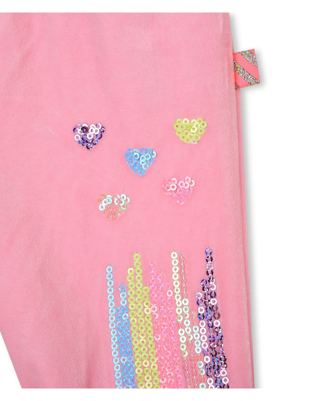 Kids Atelier-Billieblush-Pink Rainbow Side Stripe Sweatpants