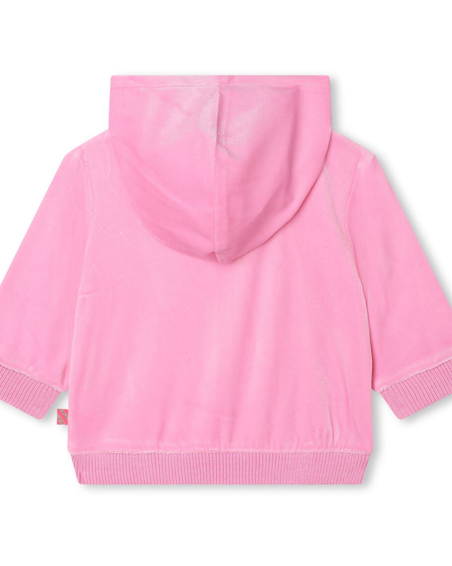 Kids Atelier-Billieblush-Pink Rainbow Zip Up Hoodie
