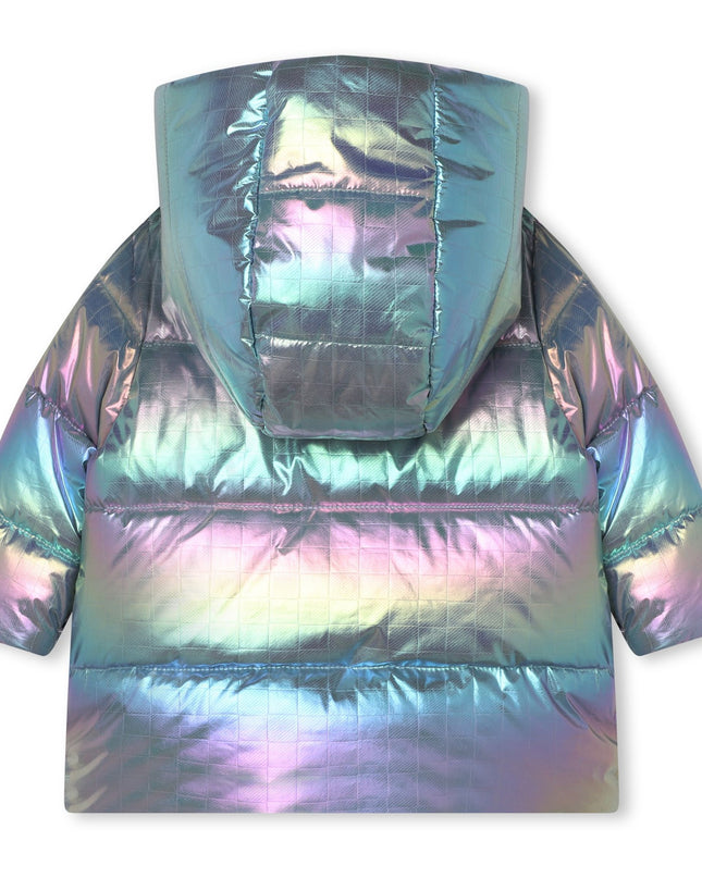 Kids Atelier-Billieblush-Multicolor Reflective Hooded Puffer Jacket