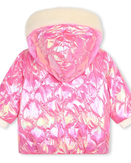 Kids atelier-Billieblush-Pink Fluorescent Hooded Jacket