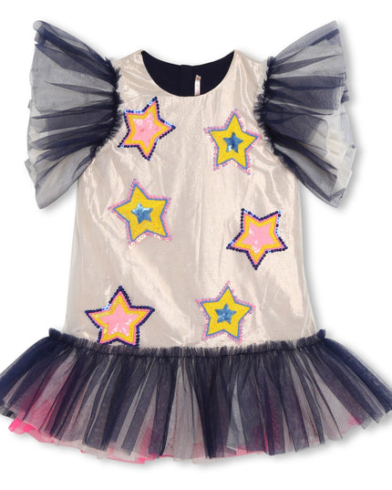 Kids Atelier-Billieblush-Navy Star Tulle Dress