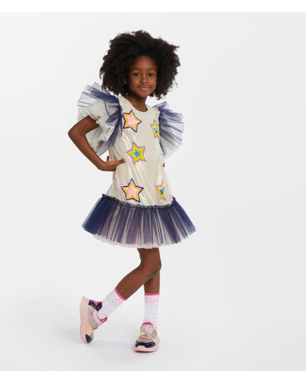 Kids Atelier-Billieblush-Navy Star Tulle Dress