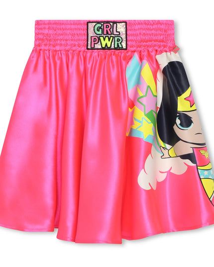 Kids Atelier-Billieblush-PInk Wonder Woman Flared Skirt