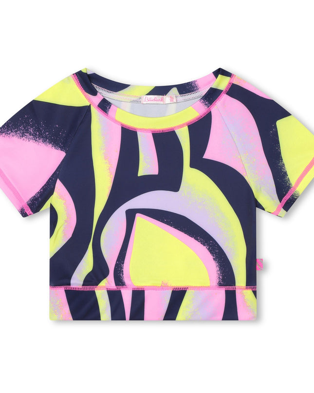Kids Atelier-Billieblush-Multicolor Heart Print T-Shirt