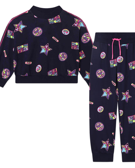 Kids Atelier-Billieblush-Navy Logo Patch Tracksuit