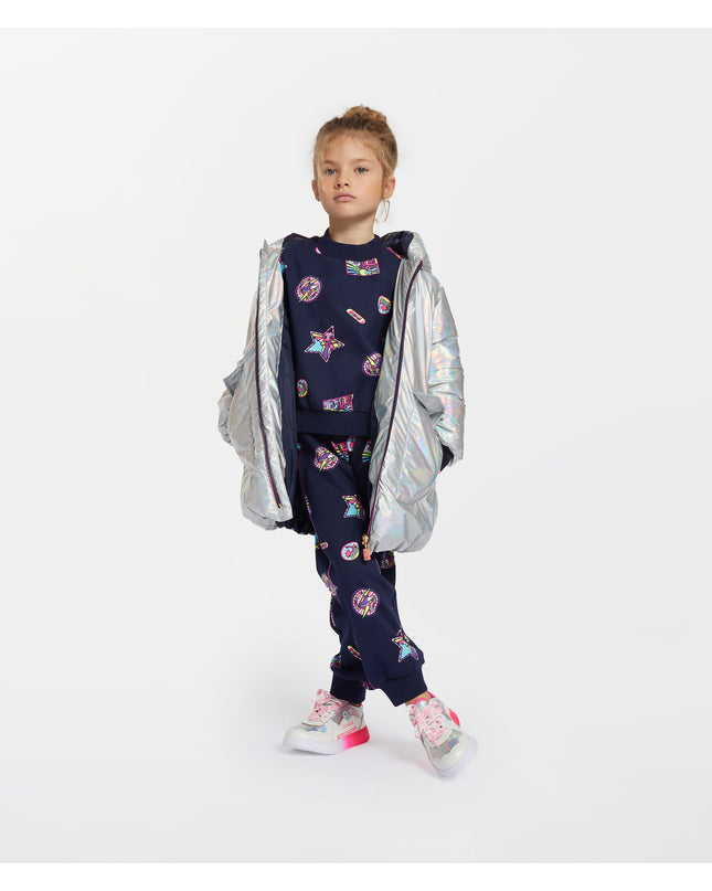 Kids Atelier-Billieblush-Navy Logo Patch Tracksuit