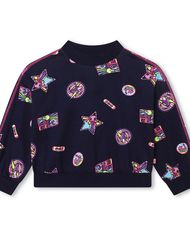 Kids Atelier-Billieblush-Navy Logo Patch Tracksuit