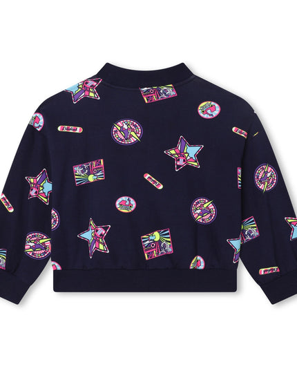 Kids Atelier-Billieblush-Navy Logo Patch Tracksuit