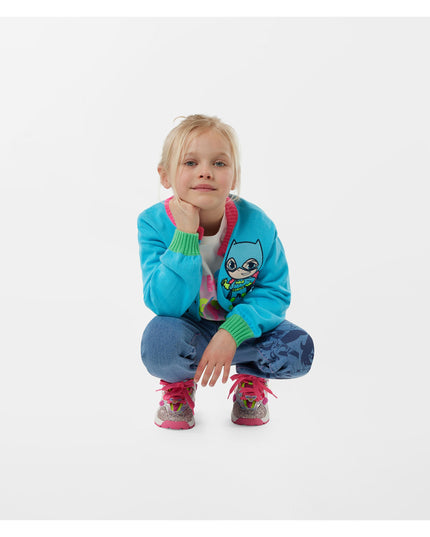 Kids Atelier-Billieblush-Blue Hero Graphic Cardigan