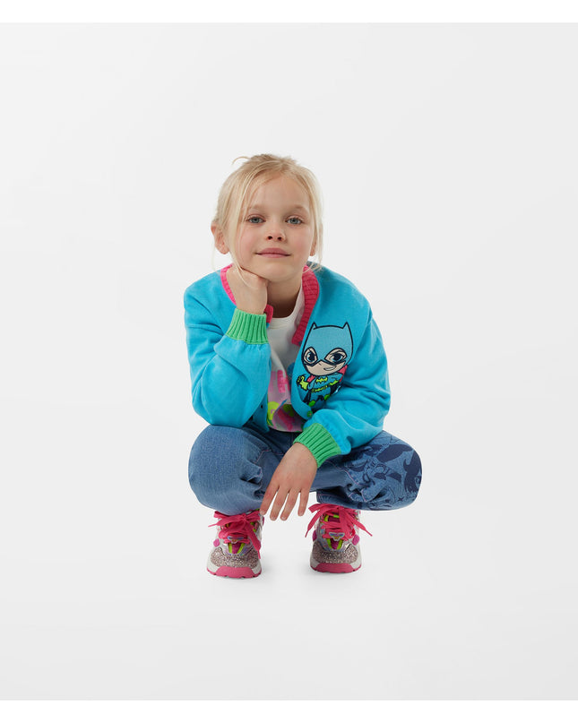 Kids Atelier-Billieblush-Blue Hero Graphic Cardigan