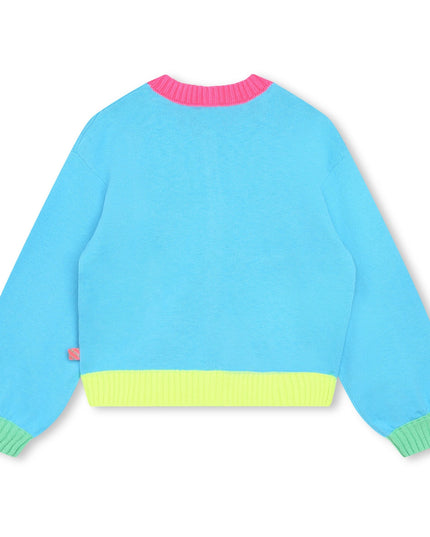 Kids Atelier-Billieblush-Blue Hero Graphic Cardigan
