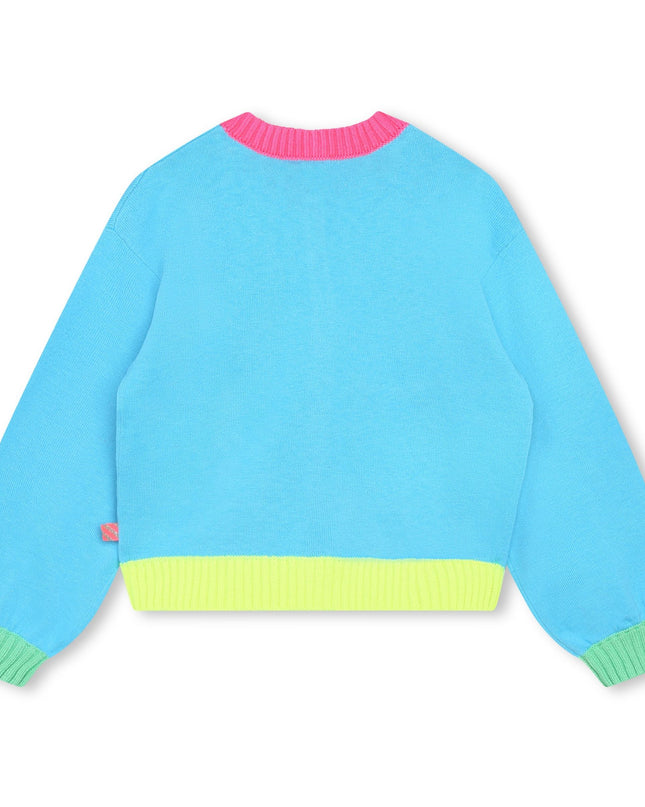 Kids Atelier-Billieblush-Blue Hero Graphic Cardigan