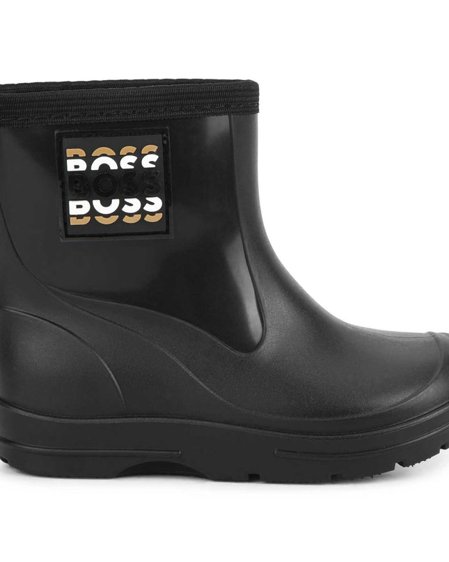 Kids Atelier-Boss-Black Logo Wellies