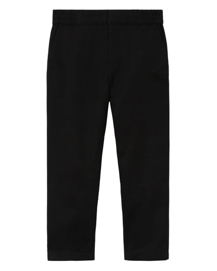 Kids atelier-Burberry-Black EKD Cotton Trousers