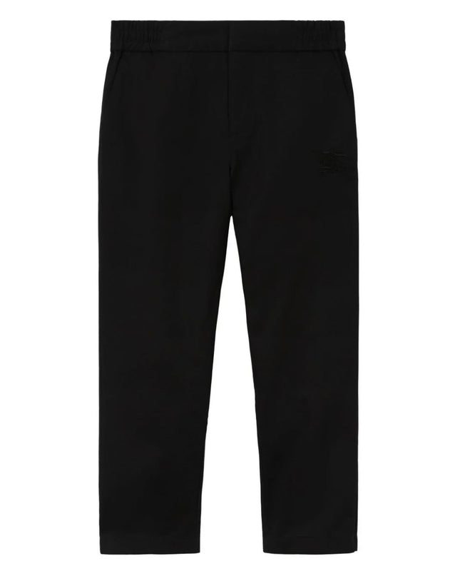 Kids atelier-Burberry-Black EKD Cotton Trousers