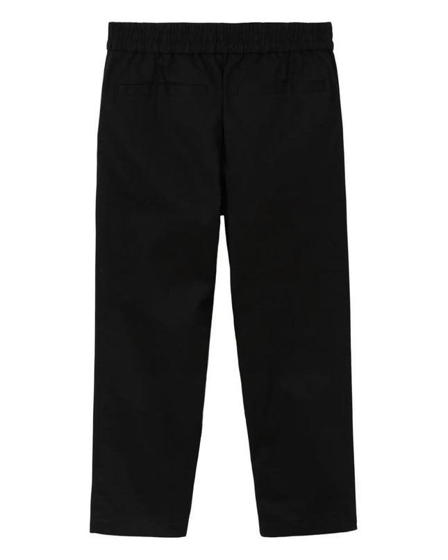 Kids atelier-Burberry-Black EKD Cotton Trousers