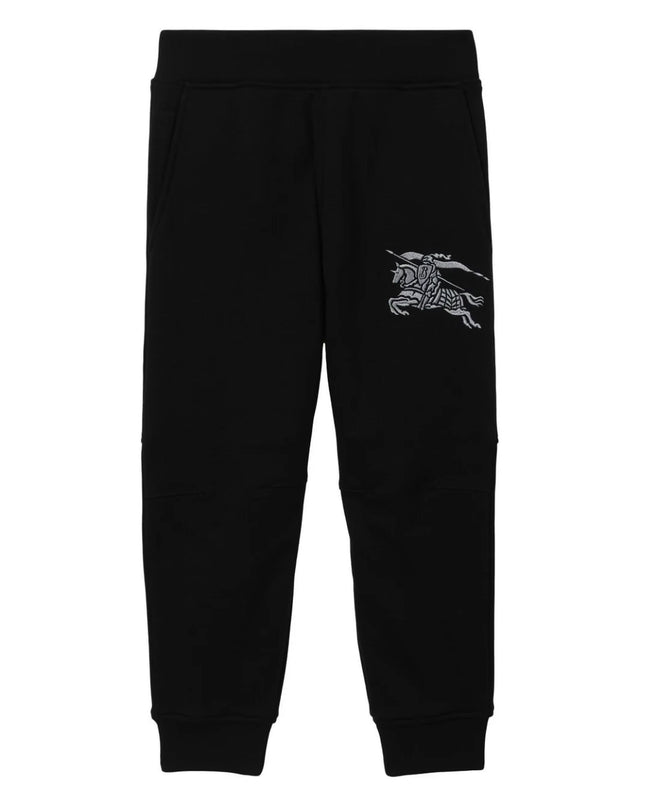 Kids Atelier-Burberry-Black Cotton Trousers