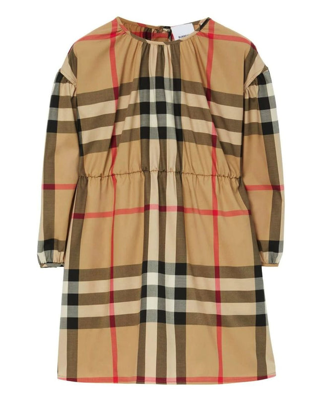 Kids atelier-burberry-Beige Check Dress
