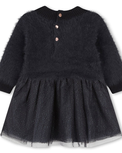 Kids Atelier-Carrement Beau-Navy Heart Knit Jersey Dress