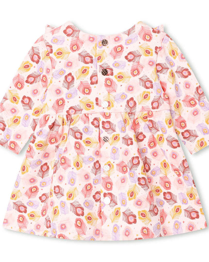 Kids Atelier-Carrement Beau-Pink Leaf Print Dress & Leggings