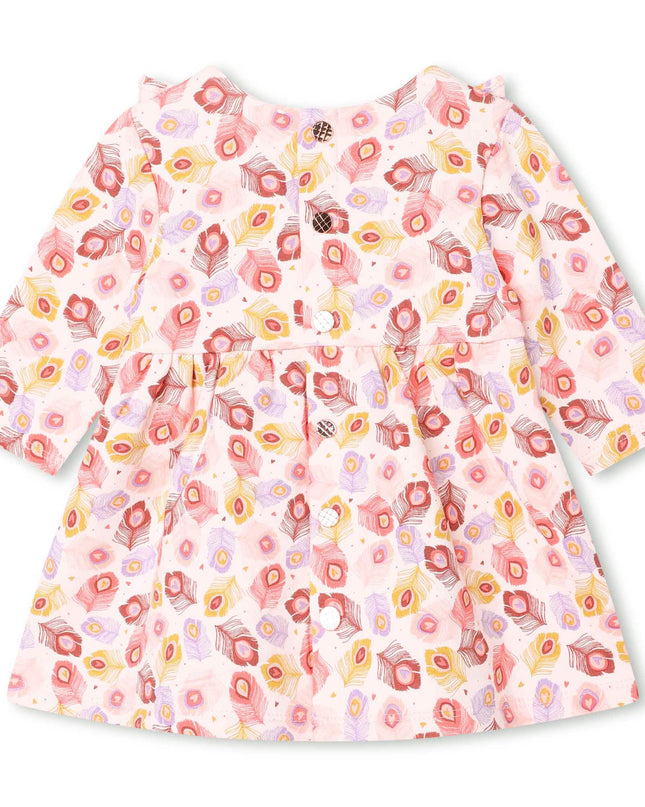 Kids Atelier-Carrement Beau-Pink Leaf Print Dress & Leggings