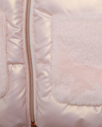 Kids Atelier-Carremetn Beau-Pink Hooded Puffer Coat