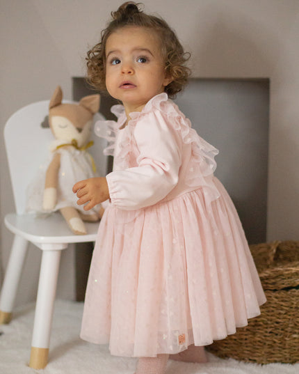 Kids Atelier-Carrement Beau-Pink Ruffle Ceremony Dress