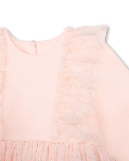 Kids Atelier-Carrement Beau-Pink Ruffle Ceremony Dress