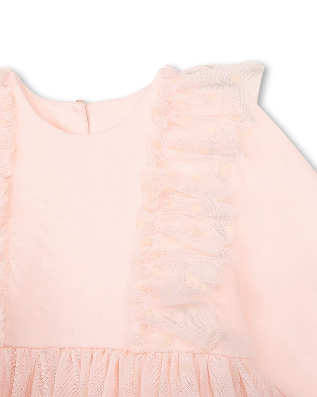 Kids Atelier-Carrement Beau-Pink Ruffle Ceremony Dress