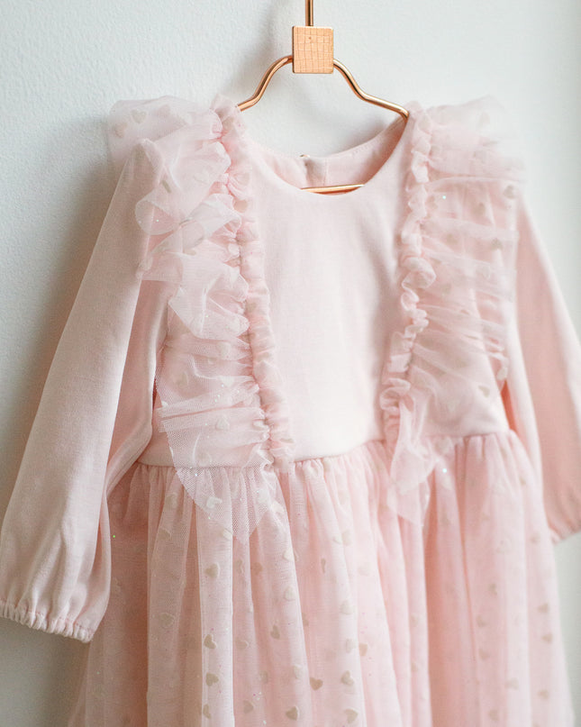 Kids Atelier-Carrement Beau-Pink Ruffle Ceremony Dress