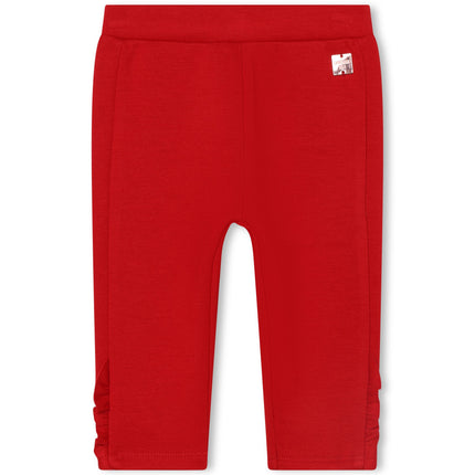 Kids Atelier-Carrement Beau-Red Ruffle Knit Trousers