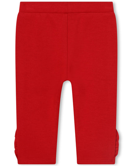 Kids Atelier-Carrement Beau-Red Ruffle Knit Trousers