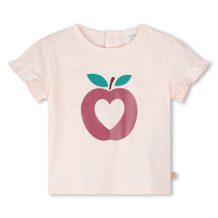 Kids Atelier-Carrement Beau-Ivory Apple Graphic T-Shirt