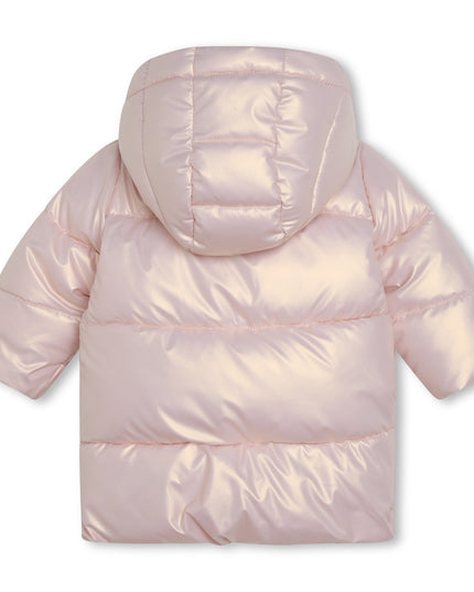 Kids Atelier-Carremetn Beau-Pink Hooded Puffer Coat