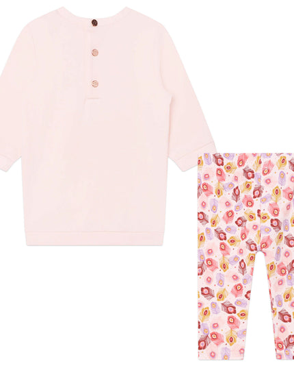 Kids Atelier-Carrement Beau-Pink Peacock Dress Outfit