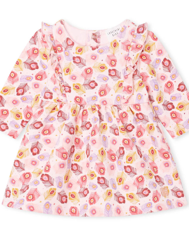 Kids Atelier-Carrement Beau-Pink Leaf Print Dress & Leggings