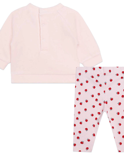 Kids Atelier-Carrement Beau-Pink Cherry Ruffle Outfit