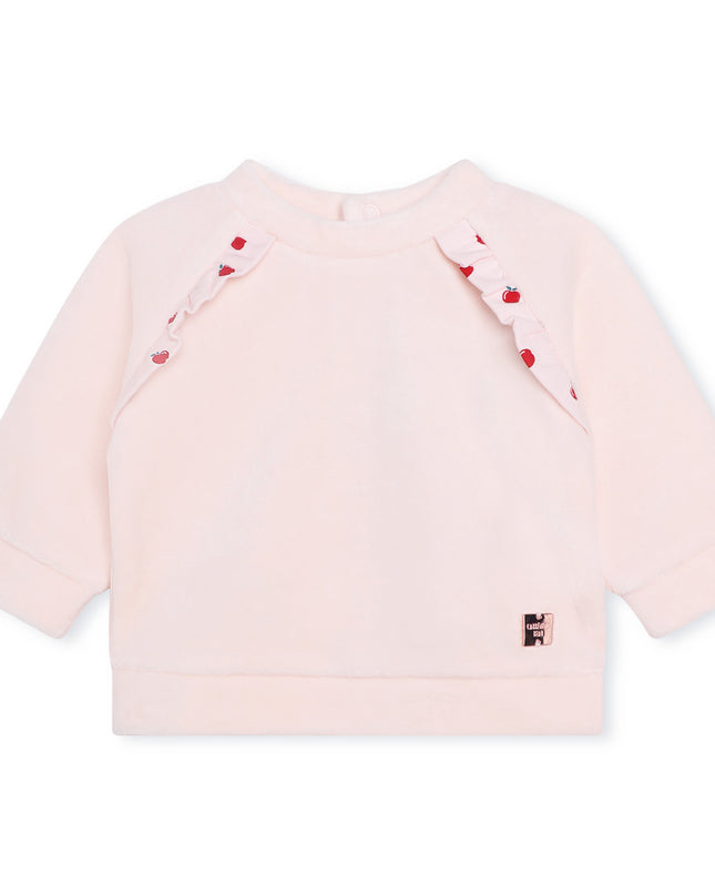 Kids Atelier-Carrement Beau-Pink Cherry Ruffle Outfit