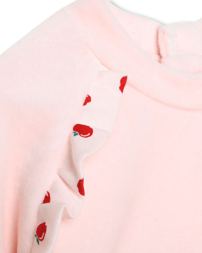 Kids Atelier-Carrement Beau-Pink Cherry Ruffle Outfit