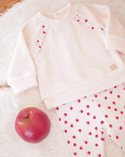 Kids Atelier-Carrement Beau-Pink Cherry Ruffle Outfit
