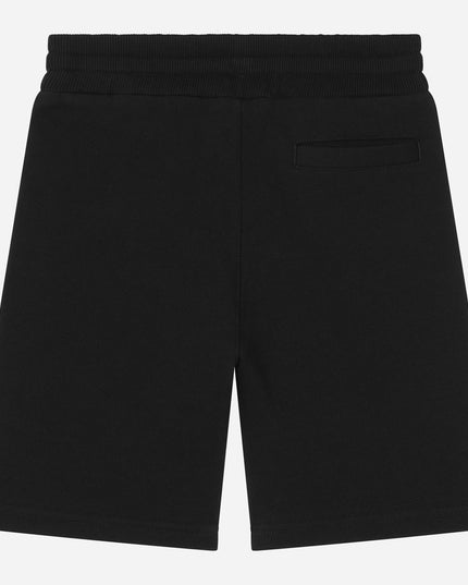 dg-l4jqr1-g7m4r-n0000-Black Logo Plaque Shorts