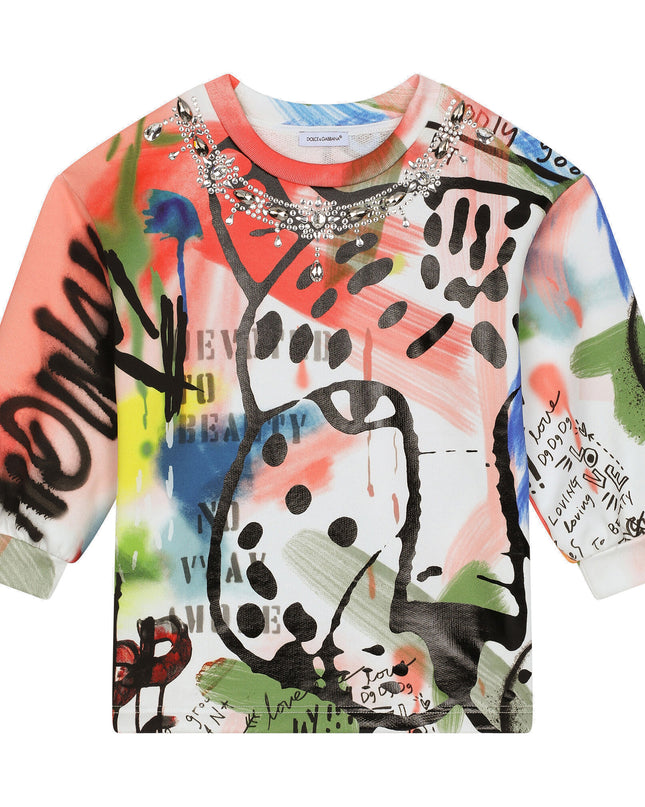 Multicolor Sprayed Dress